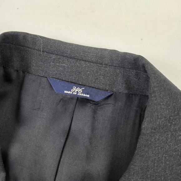 Brooks Brothers Blazer Mens 44 LG Gray 346 Wool Sports Coat Two Button Stretch - Picture 6 of 12